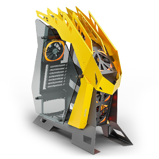 Ant Esports Cypher G7 Mid-Tower ATX Gaming Cabinet - Black-Yellow